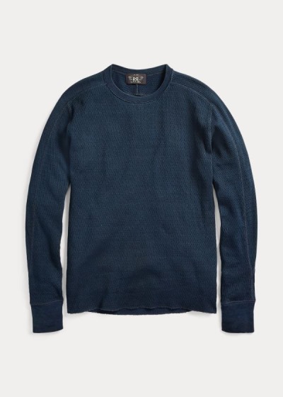 Playeras Ralph Lauren Hombre Azules Azules - Jacquard-Knit Crewneck - JXICB1978